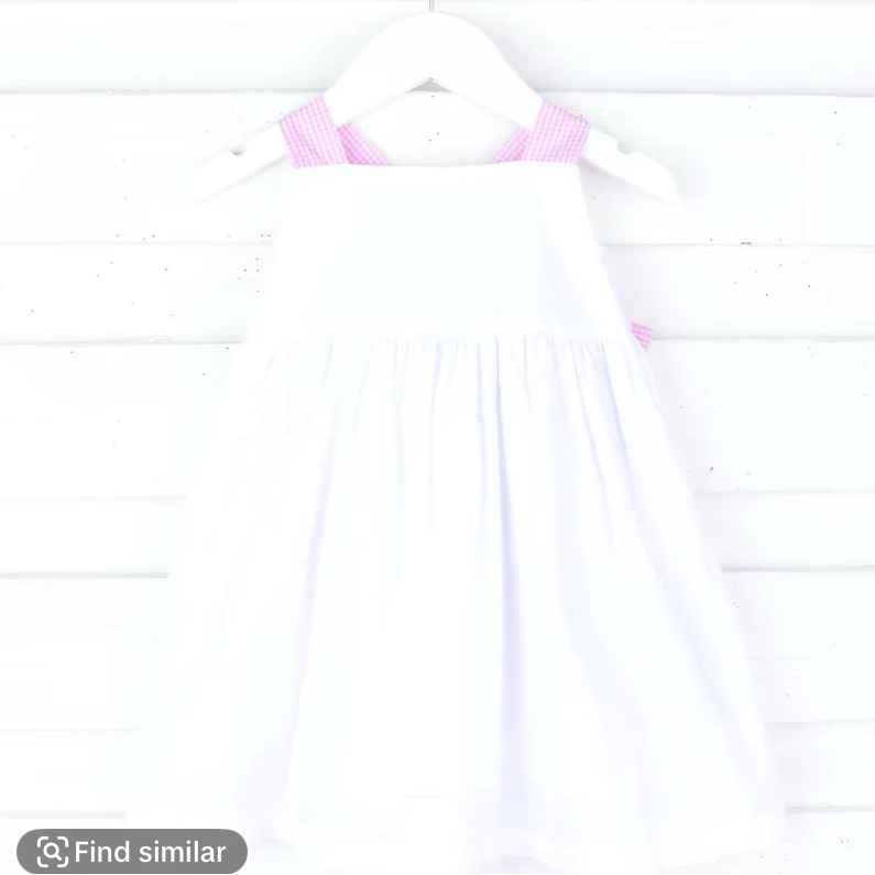White Dress With Pink Straps